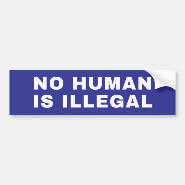 Kein Mensch ist illegal Autoaufkleber (Vorne)