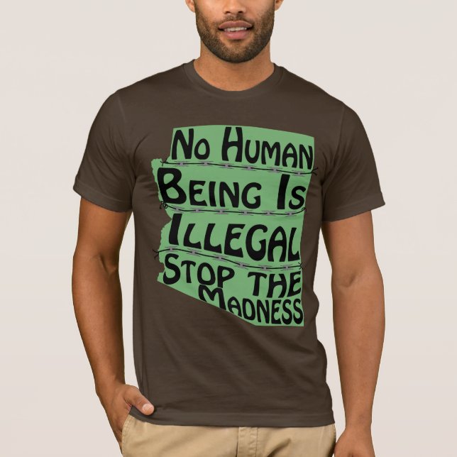 Kein Mensch ist illegaler T - Shirt (Vorderseite)