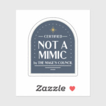 Kein Mimic Funny D&D Sticker