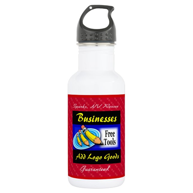 "Kein minimaler Auftrag " Edelstahlflasche (Vorderseite)