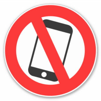 kein Mobiltelefon zulässig Symbol Aufkleber