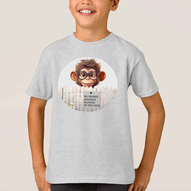KEIN MONKEY BUSINESS Bitte T-Shirt (Vorderseite)