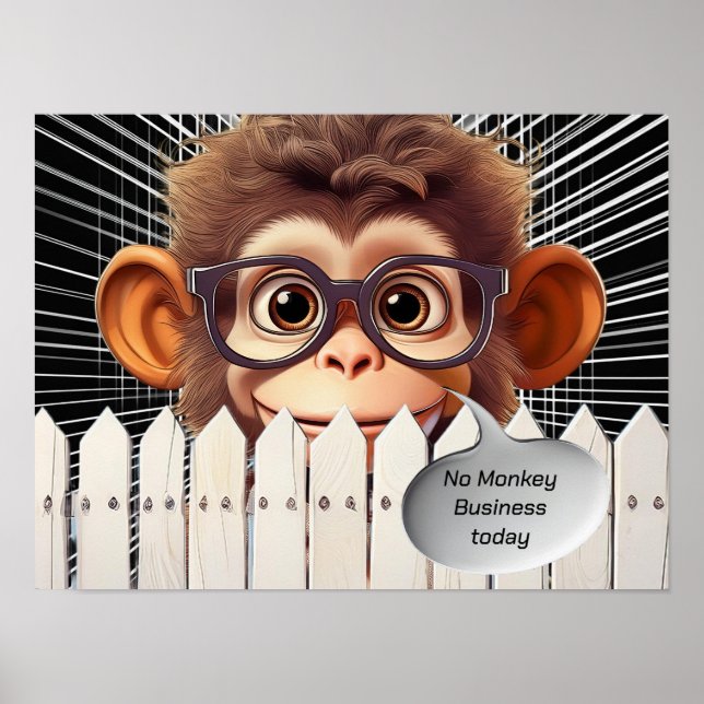 KEIN MONKEY-GESCHÄFT HEUTE POSTER (Vorne)
