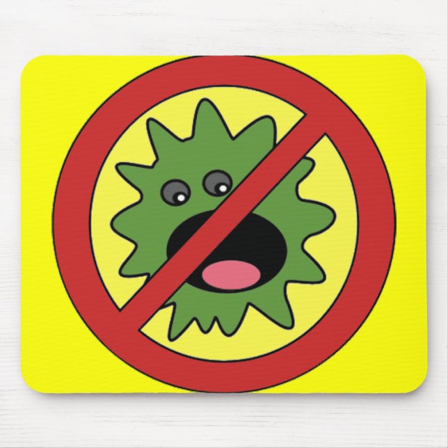 Kein Monster Schild Mousepad (Vorne)