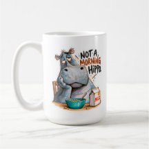 🦛 Kein Morgen-Hippopotamus-Klassikermug ☕😴