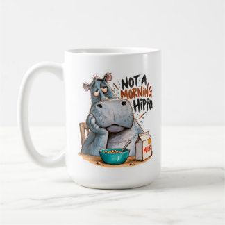 🦛 Kein Morgen-Hippopotamus-Klassikermug ☕😴 Kaffeetasse
