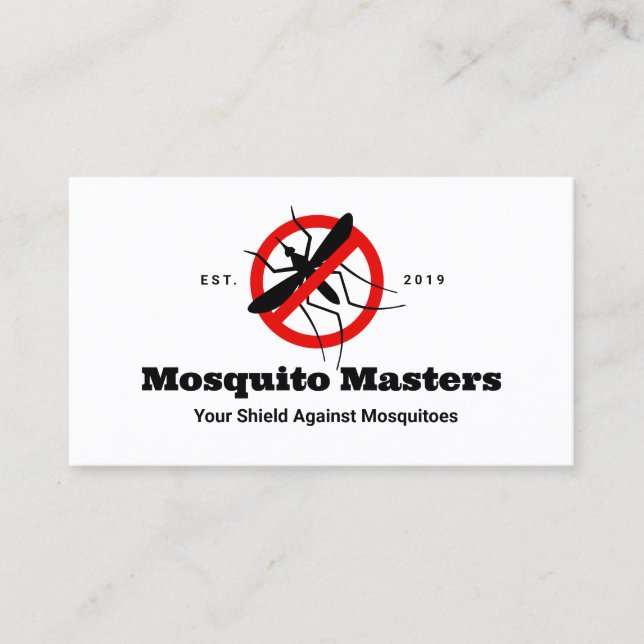 kein Moskito Pest-Kontrolle-Symbol Visitenkarte (Vorderseite)