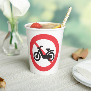 Kein Motorradzeichen Pappbecher