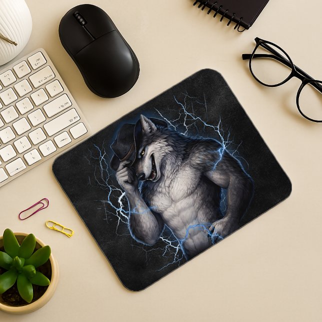 Kein Mr Nice Guy mehr Lustiger Alpha-Wolf-Meme Geh Mousepad (Von Creator hochgeladen)