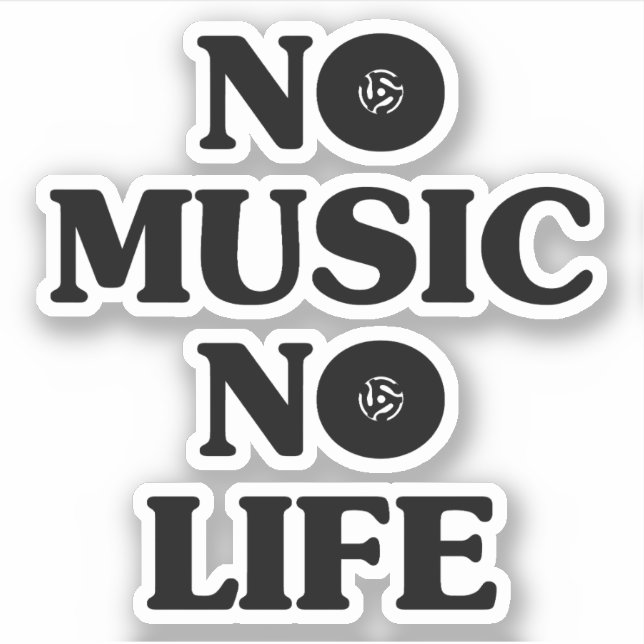 KEIN MUSIKKEIN LEBEN AUFKLEBER (Vorderseite)