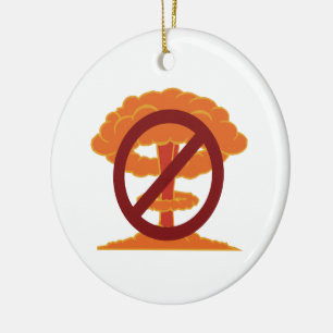 Kein Nukes-Symbol Keramik Ornament