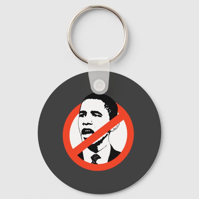 Kein Obama/Anti-Obama-T - Shirt Schlüsselanhänger (Vorderseite)