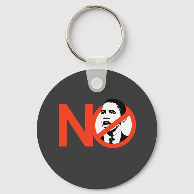 Kein Obama/Anti-Obama-T - Shirt Schlüsselanhänger (Vorderseite)