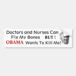 KEIN OBAMAantigesundheitswesen Autoaufkleber
