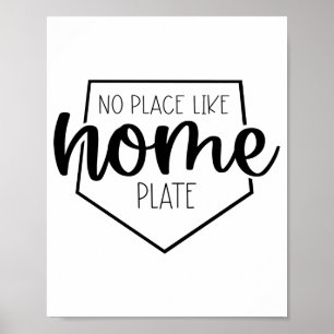 Kein Ort wie die Heimspiel-Baseball-Softball-Mama- Poster