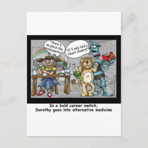 Kein Ort wie Homöopathie Lustige Cartoon-Geschenke Postkarte