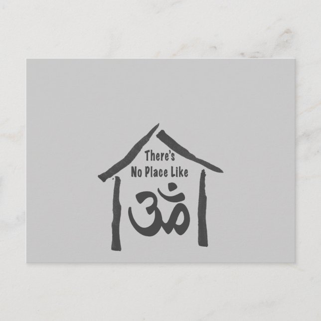 Kein Ort wie Om Calligraphy Postkarte (Vorderseite)