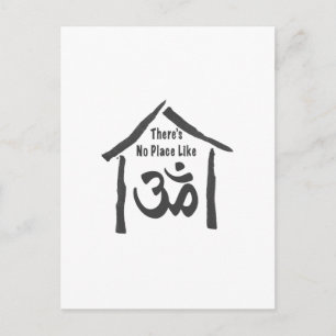 Kein Ort wie Om Calligraphy Postkarte