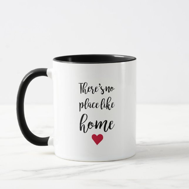 Kein Ort wie Zuhause Herz Tasse (Links)