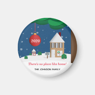 Kein Ort wie Zuhause - individuelle Winterlandscha Magnet