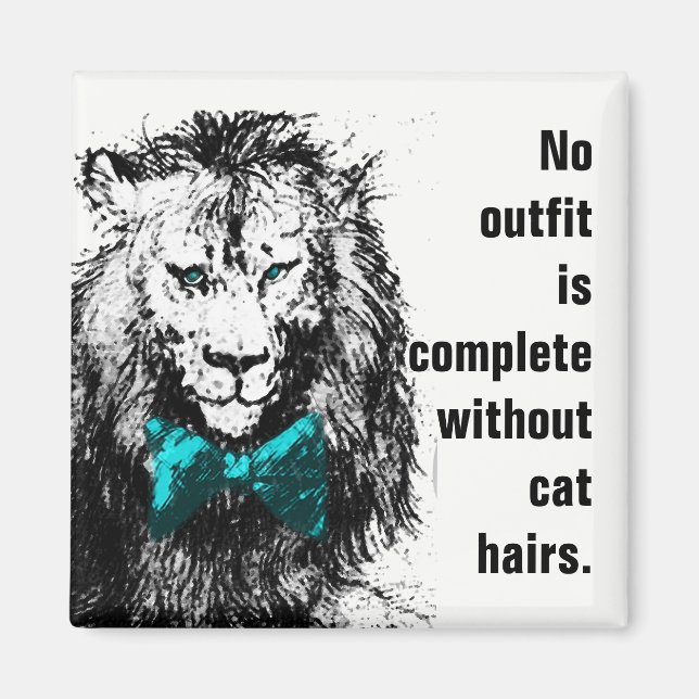 Kein Outfit ohne Katzenhaare Magnet (Vorne)