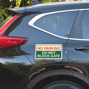 Kein Parken blockiert kein Gate-Zeichen Aufkleber