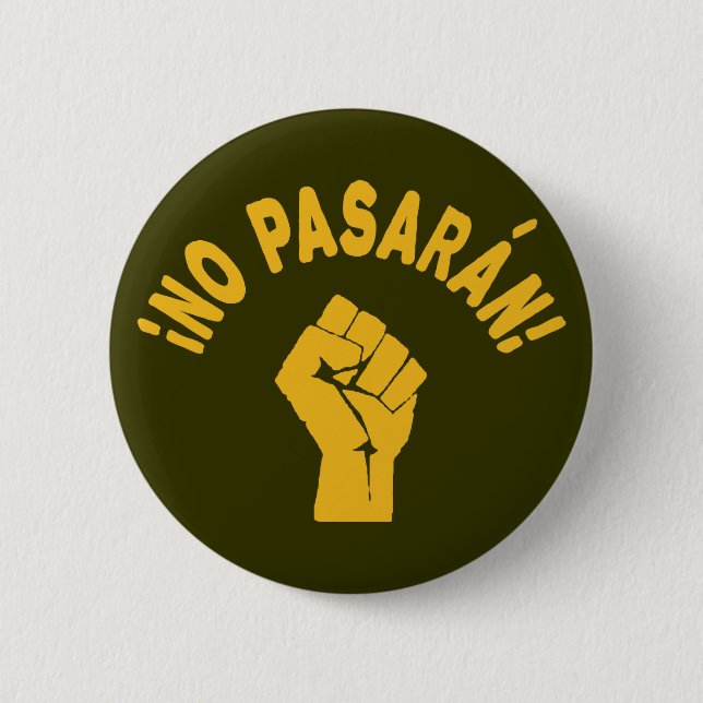 Kein Pasaran - Sie werden nicht vorbeikommen Button (Vorderseite)