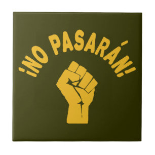 Kein Pasaran - Sie werden nicht vorbeikommen Fliese
