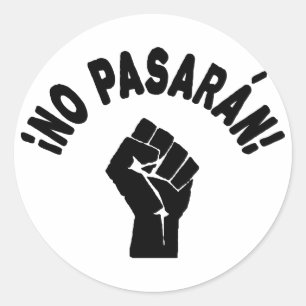 Kein Pasaran - Sie werden nicht vorbeikommen Runder Aufkleber