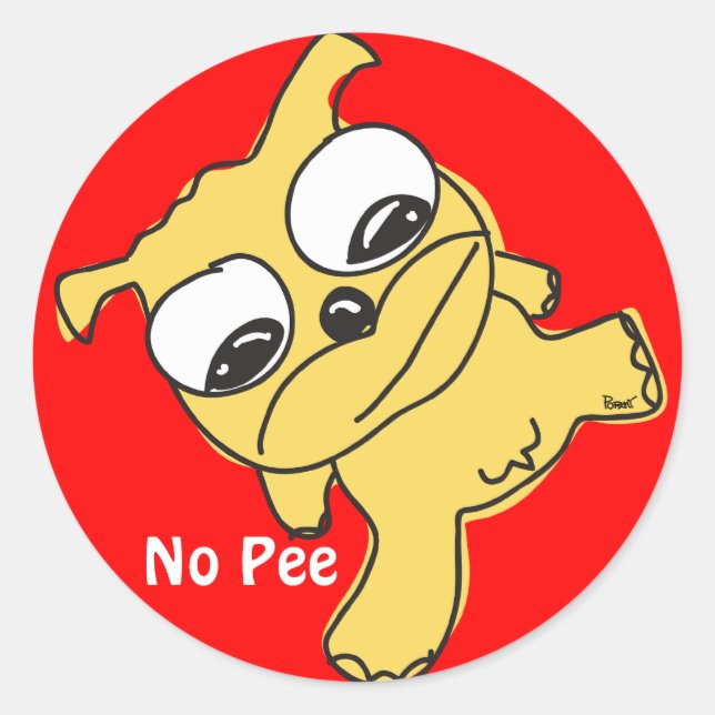 Kein Pee Sticker (Vorderseite)