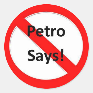 Kein Petro sagt Runder Aufkleber