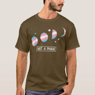 Kein Phase Moon Trans Flag Funny LGBTQ Transgende T-Shirt