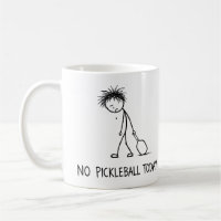 Kein Pickleball Heute Lustiger Trauriger Stockmänn
