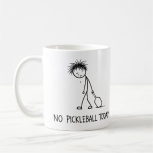 Kein Pickleball Heute Lustiger Trauriger Stockmänn Kaffeetasse