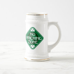 Kein Pinching Zone St Patricks Day Bierglas