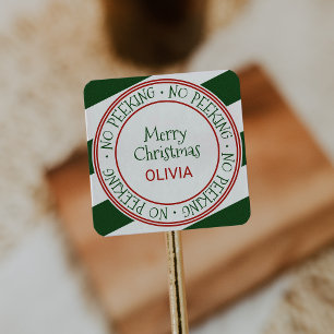 Kein Pinkeln Weihnachtsgeschenk Quadratischer Aufkleber