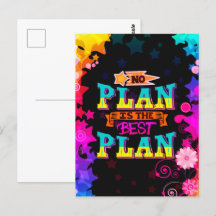 Kein Plan ist der beste Plan | farbige Sterne