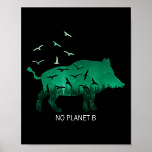 Kein Planet B Klima zum Schutz der Umwelt Poster