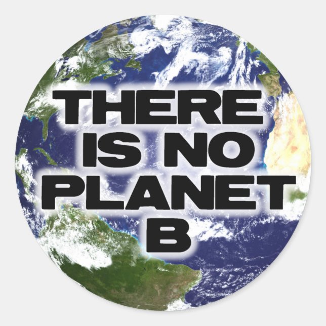 Kein Planet B Runder Aufkleber (Vorderseite)