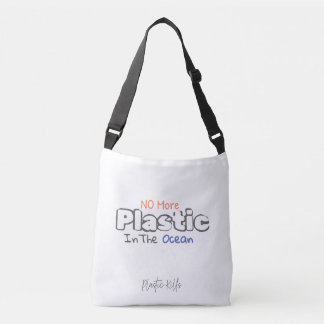 Kein Plastik mehr im Ozean. Plastiktöte Tragetaschen Mit Langen Trägern