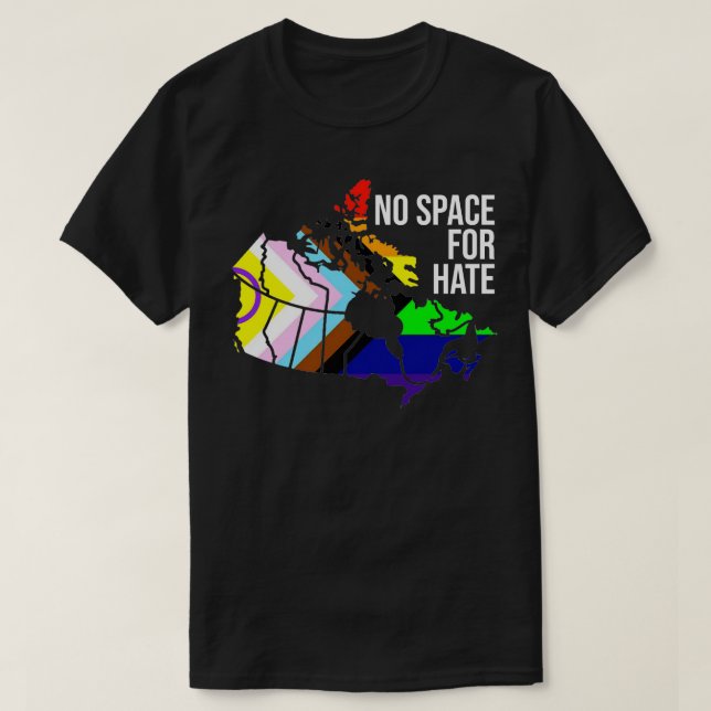 Kein Platz für Hass Kanada T-Shirt (Design vorne)