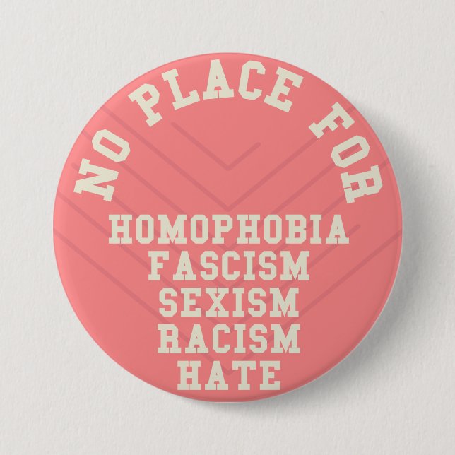 Kein Platz für Homophobie-Zitat Button (Vorderseite)