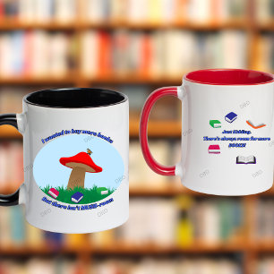 Kein Platz im Pilz für weitere Bücher Tasse