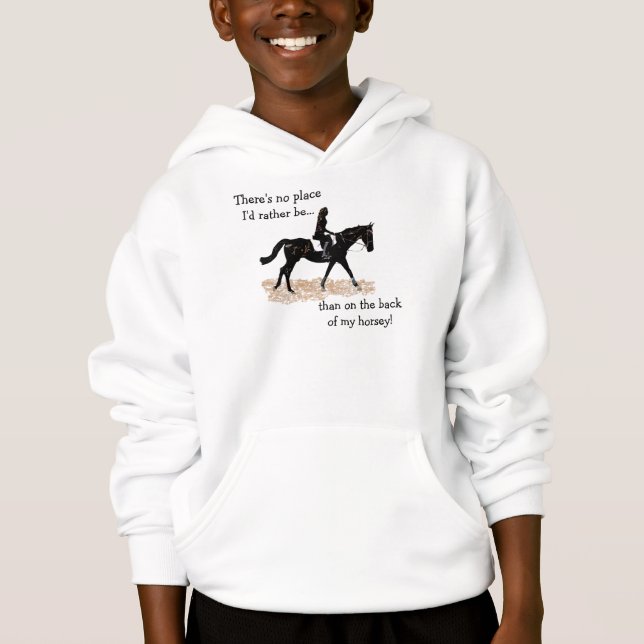 Kein Platz würde ich eher - Reiterpferd sein Hoodie (Vorderseite)