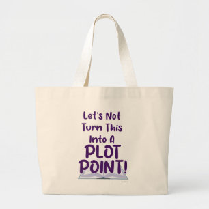 Kein Plot Point Writer Snarky Slogan Jumbo Stoffbeutel