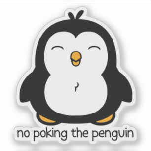 Kein Pokern der Pinguin-Kontrastschale Aufkleber