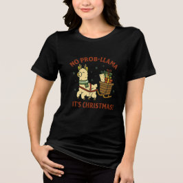 Kein Prob-Lama Weihnachten - Funny Llama Urlaub Tri-Blend Shirt