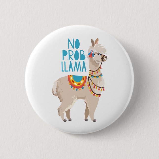 Kein Prob Llama Button (Vorderseite)