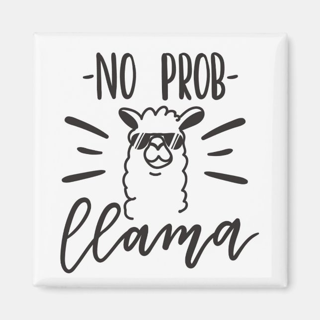 Kein Prob Llama Design Magnet (Vorne)