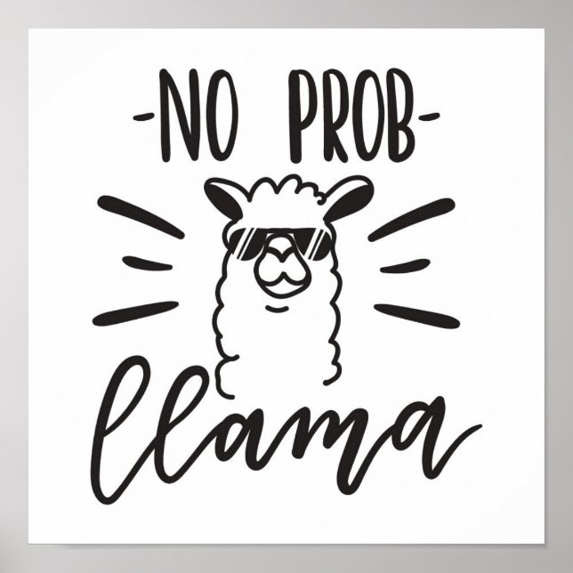 Kein Prob Llama Design Poster (Vorne)